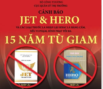 Dán cảnh báo “Buôn lậu thuốc lá: Phạt tù tới 15 năm” tại 17 tỉnh thành
